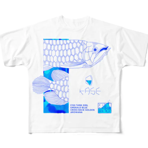 カセ-c フルグラフィックTシャツ