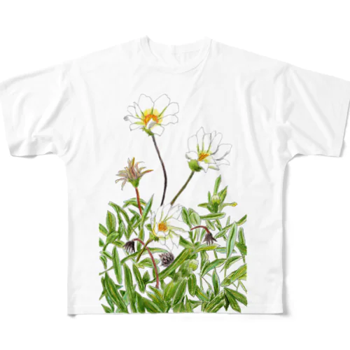 花咲く小径①いろどり フルグラフィックTシャツ