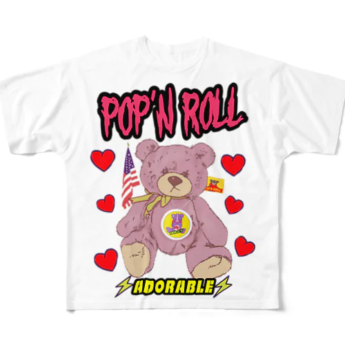 pop'n bear02 All-Over Print T-Shirt