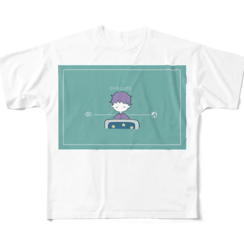 OYASUMI フルグラフィックTシャツ