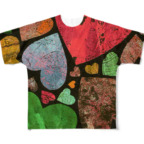 ハーティーハート♡ All-Over Print T-Shirt