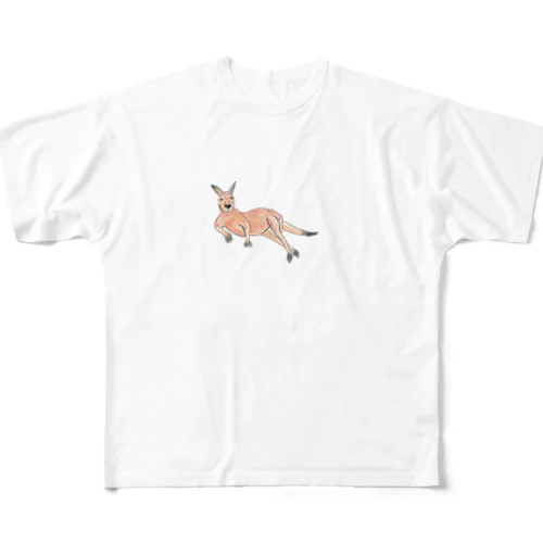 だらしないカンガルー All-Over Print T-Shirt