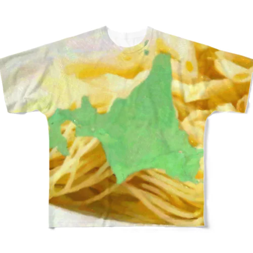 北海道パスタTシャツ All-Over Print T-Shirt