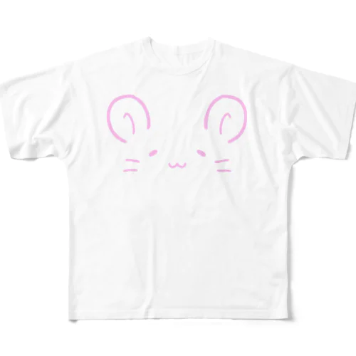 うさぎのおようふく🐰しっぽつき🐇 フルグラフィックTシャツ