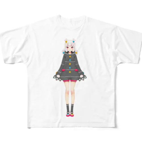 【OPEN BETA公式】飴宮むにグッズ フルグラフィックTシャツ