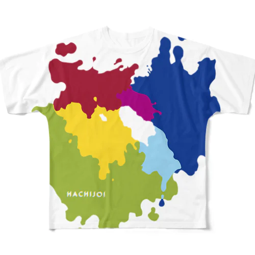 HACHIJO!島 All-Over Print T-Shirt