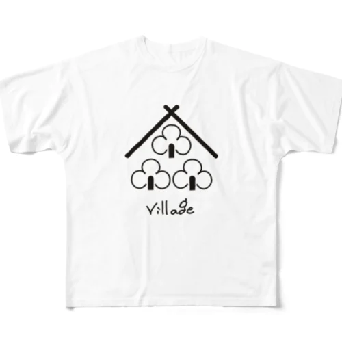 3village フルグラフィックTシャツ