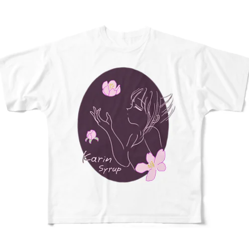 花梨の花香る(赤紫) All-Over Print T-Shirt