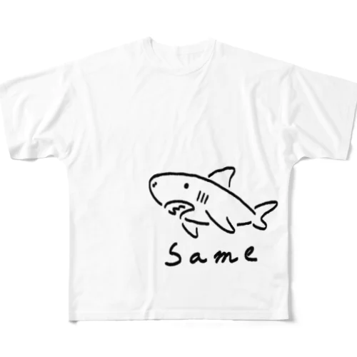 シンプルなSame フルグラフィックTシャツ
