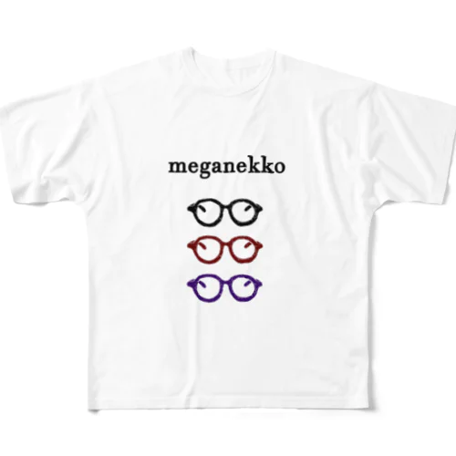 メガネっ子 フルグラフィックTシャツ