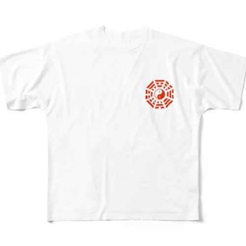 太極八卦(赤)mini フルグラフィックTシャツ