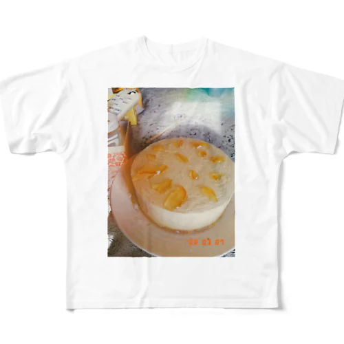 柚子 蜂蜜 ケーキ  フルグラフィックTシャツ