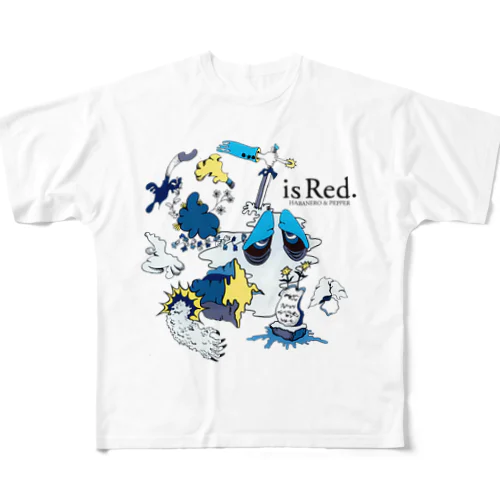 ハバネロ胡椒「is Red.」記念グッズA フルグラフィックTシャツ