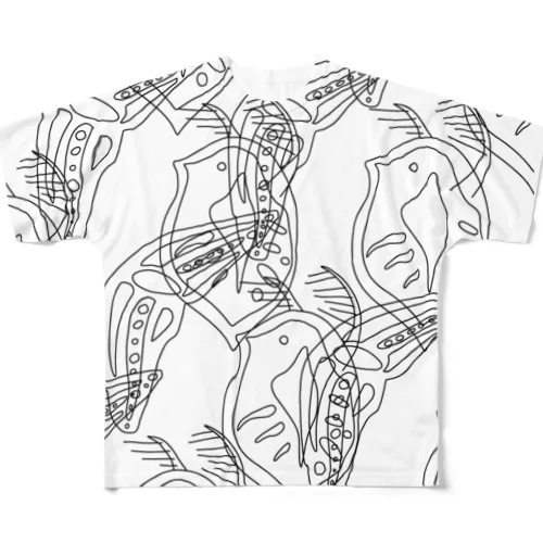 微生物 フルグラフィックTシャツ