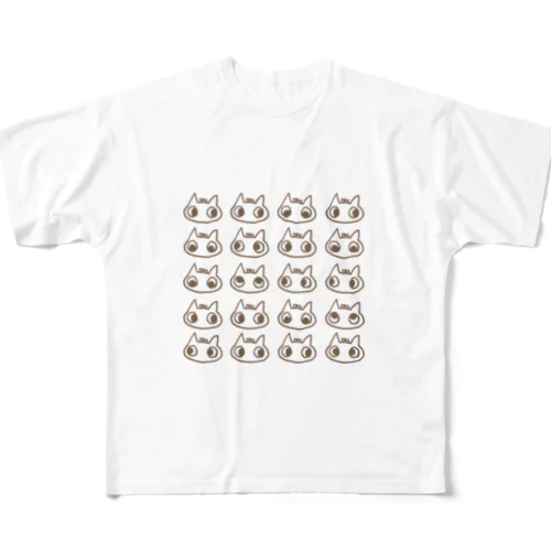 にゃんだべえ_迷路 All-Over Print T-Shirt