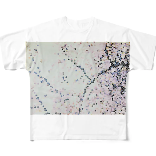 ドット桜モチーフ フルグラフィックTシャツ