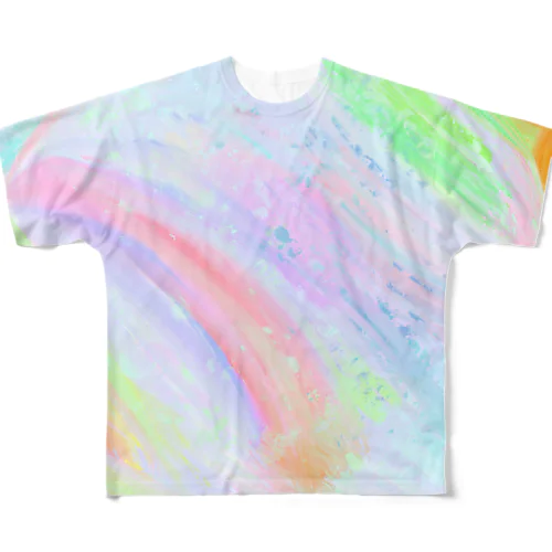 パステルカラーの春から夏へ All-Over Print T-Shirt