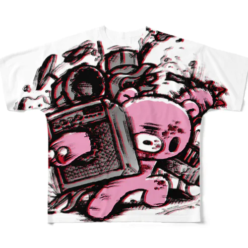 【各20点限定】いたずらぐまのグル〜ミ〜(#28) All-Over Print T-Shirt