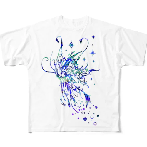 バタフライエフェクト・ブルー All-Over Print T-Shirt