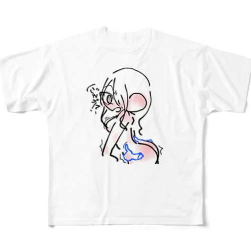 くすぐったがり フルグラフィックTシャツ