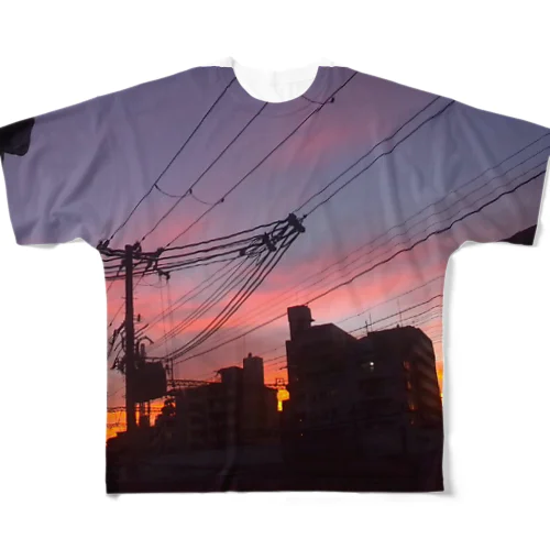 夕焼け フルグラフィックTシャツ