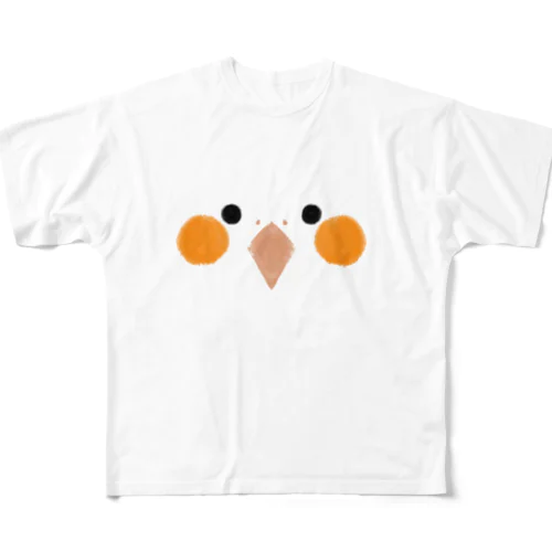 おかめいんこ フルグラフィックTシャツ