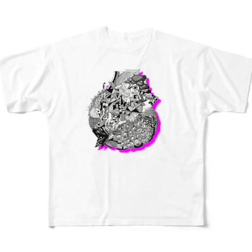 右手 All-Over Print T-Shirt