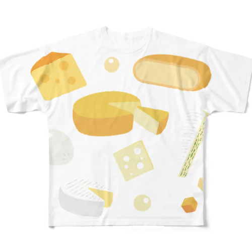 チーズ 풀그래픽 티셔츠