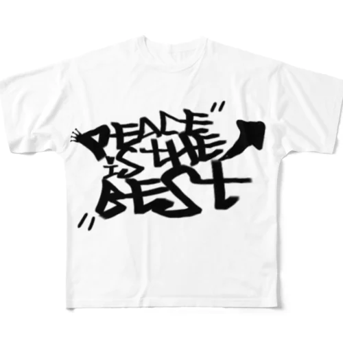 PEACE IS THE BEST フルグラフィックTシャツ