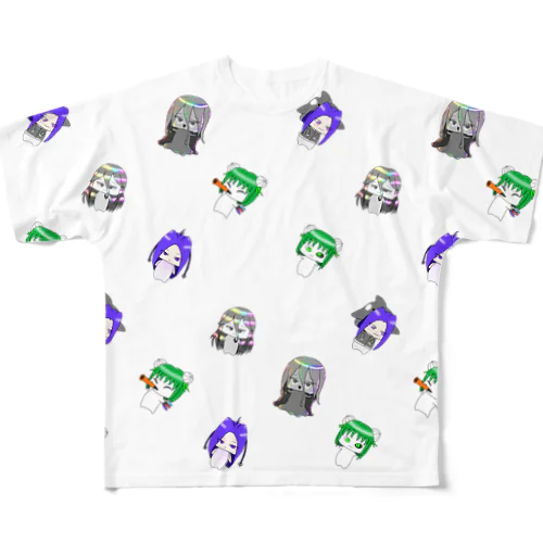 花の名のヒューマノイド達（増量） All-Over Print T-Shirt
