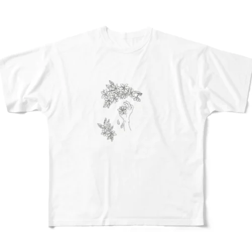 一輪の花 All-Over Print T-Shirt