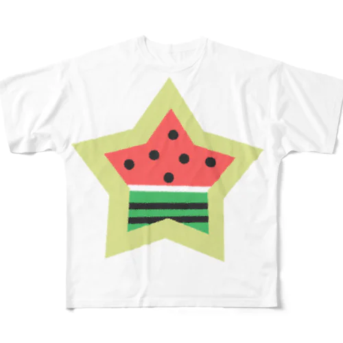 スイカスター All-Over Print T-Shirt