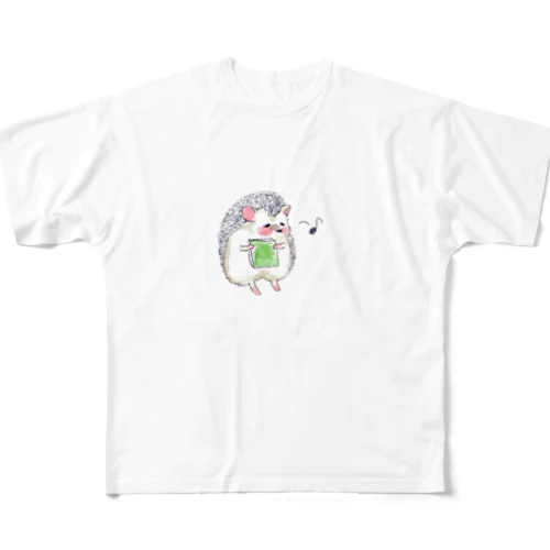 オリジナル　ハリネズミのソフィー、本屋で大好きな本をゲットする。 All-Over Print T-Shirt