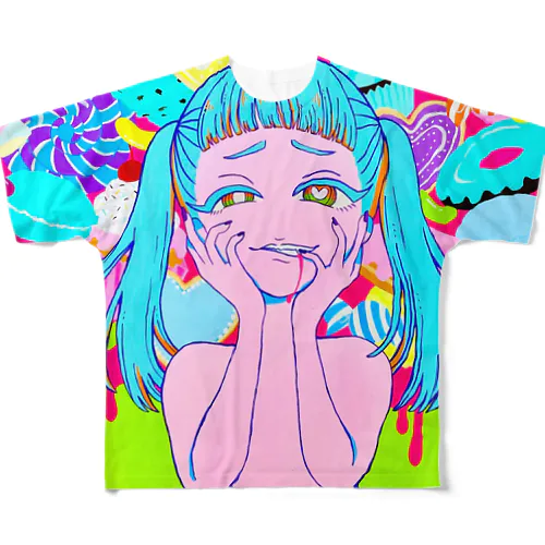 sweets drug(XL推奨) フルグラフィックTシャツ