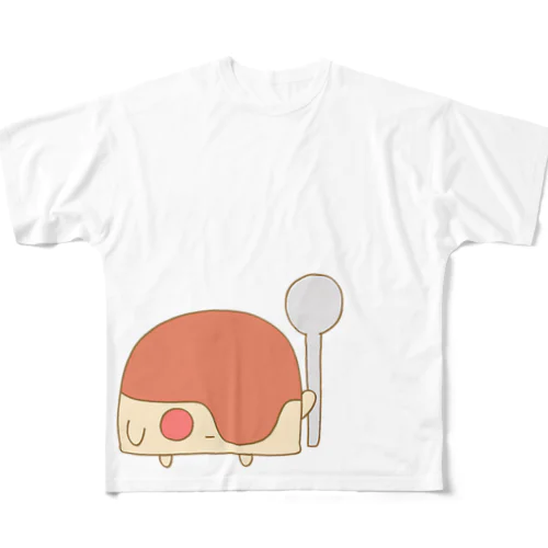 さじ持ちプッケ フルグラフィックTシャツ