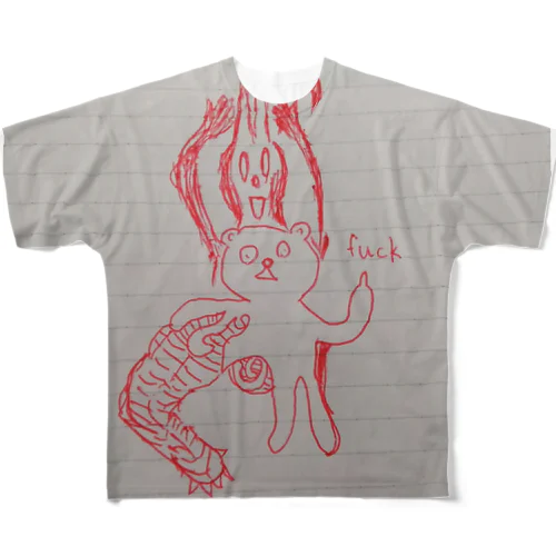ノートに描いたクマ All-Over Print T-Shirt