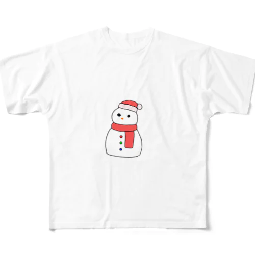 雪だるまんご フルグラフィックTシャツ