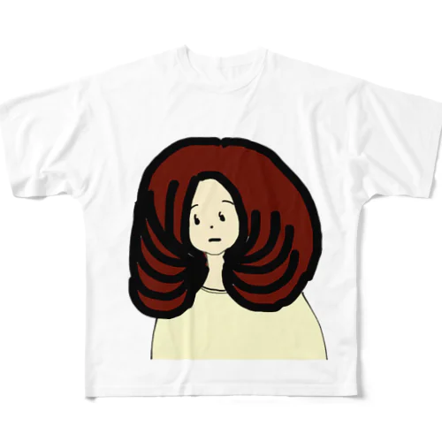 あの美容師め、、、。 フルグラフィックTシャツ