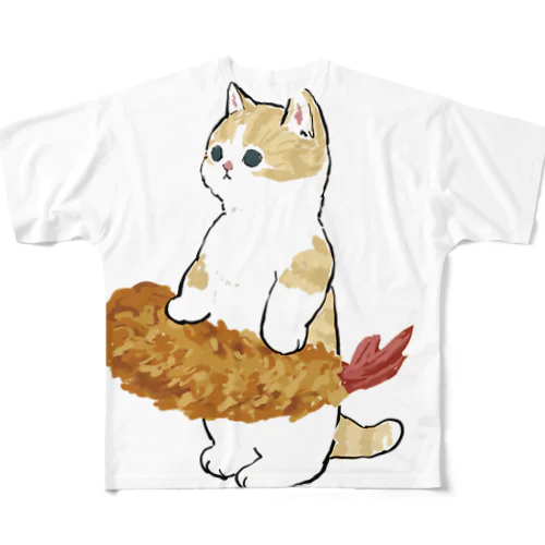 えびふらいにゃー フルグラフィックTシャツ