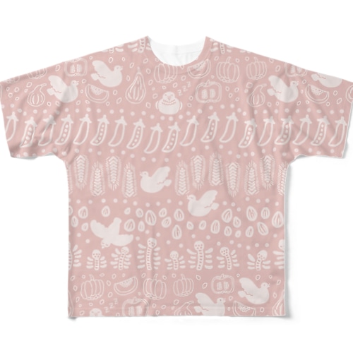 POPOPOP - たべもの All-Over Print T-Shirt