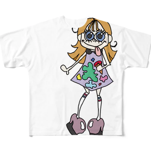 M's 얌(ヤム)ちゃん フルグラフィックTシャツ