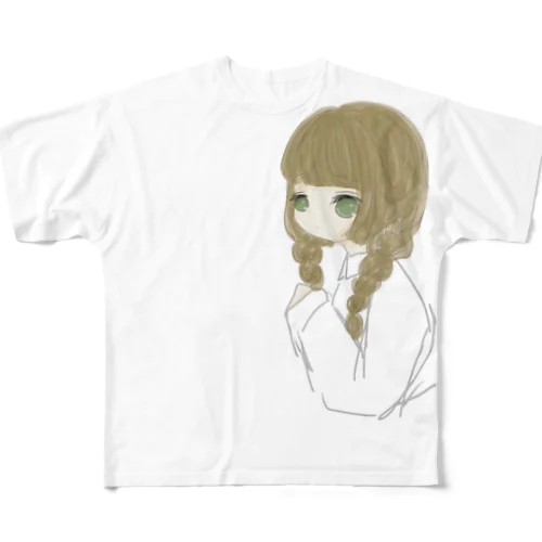 彼女と一緒 フルグラフィックTシャツ