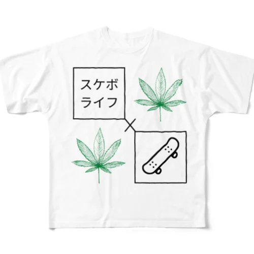 420 ライフ フルグラフィックTシャツ