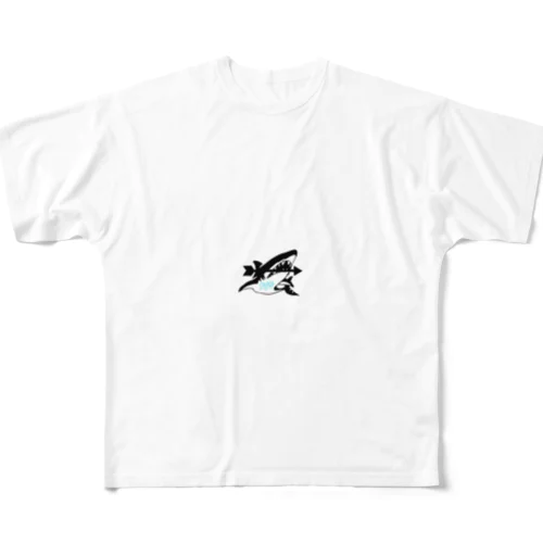 サメのシャーク All-Over Print T-Shirt