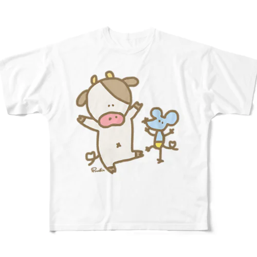 モーモーちゃんwithちゅー太 フルグラフィックTシャツ