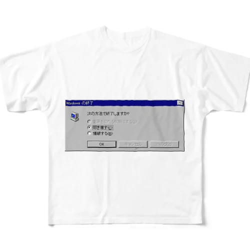 Windows エラーメッセージ フルグラフィックTシャツ