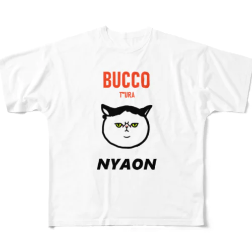 BUCCO NYAON フルグラフィックTシャツ