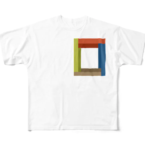 枠組み All-Over Print T-Shirt