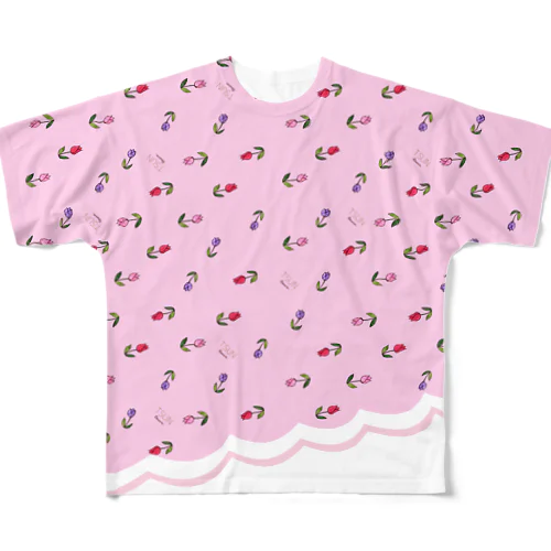 Tsun tun Tulip All-Over Print T-Shirt