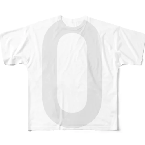 number 0 All-Over Print T-Shirt